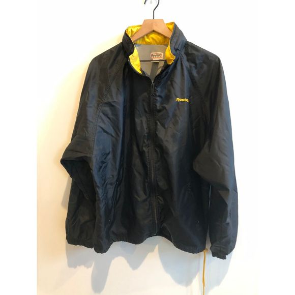 black reebok windbreaker